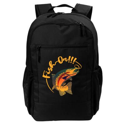 Fish On!!! Rainbow Trout Fishing Funny Gift Backpack