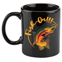 Fish On!!! Rainbow Trout Fishing Funny Gift 11oz C Handle Ceramic Mug