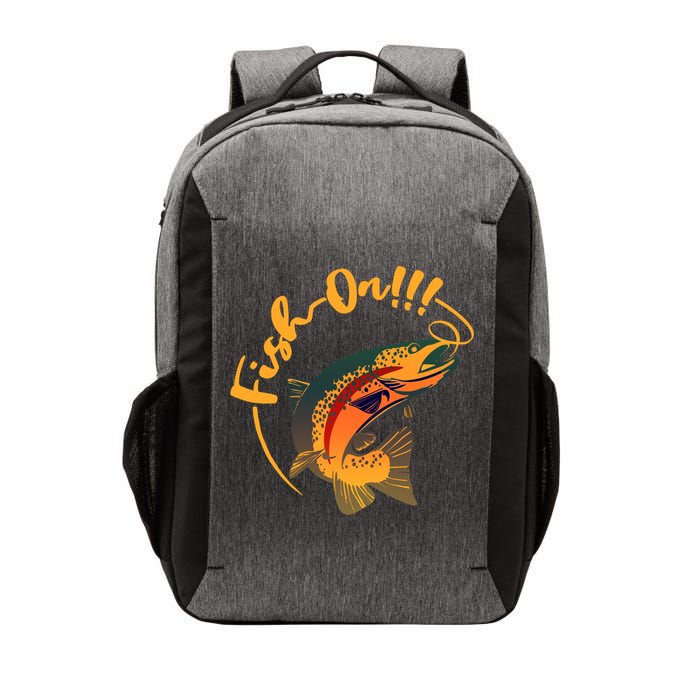 Fish On!!! Rainbow Trout Fishing Funny Gift Vector Backpack