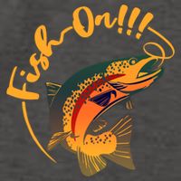 Fish On!!! Rainbow Trout Fishing Funny Gift Vector Backpack