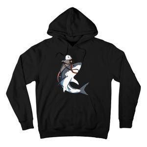 Funny Opossum Riding Shark Tall Hoodie