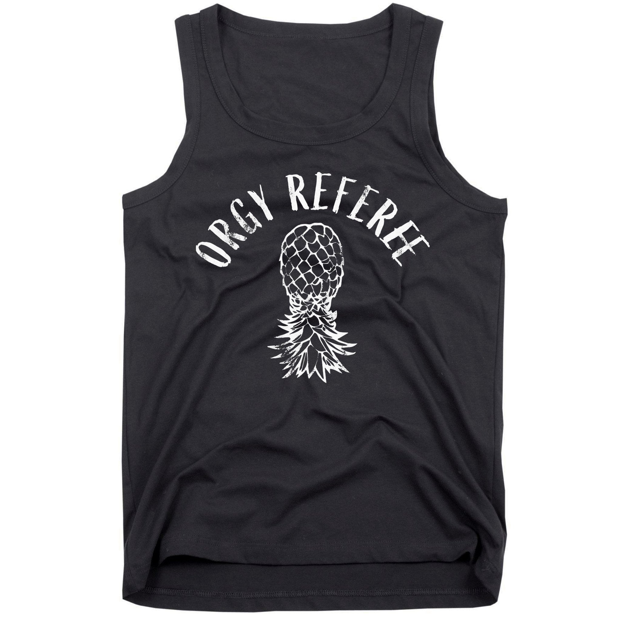 Funny Orgy Referee Upside Down Pineapple Swinger Tank Top