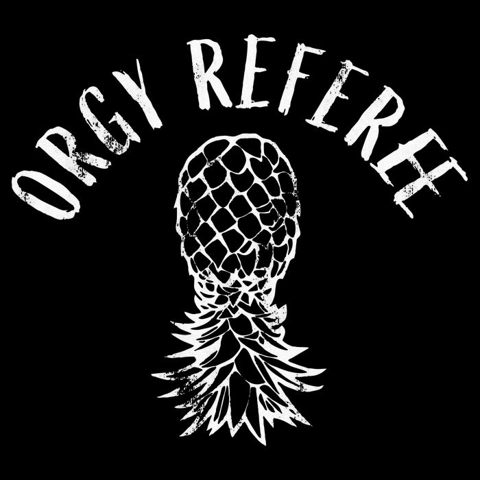Funny Orgy Referee Upside Down Pineapple Swinger Cropped Pullover Crew