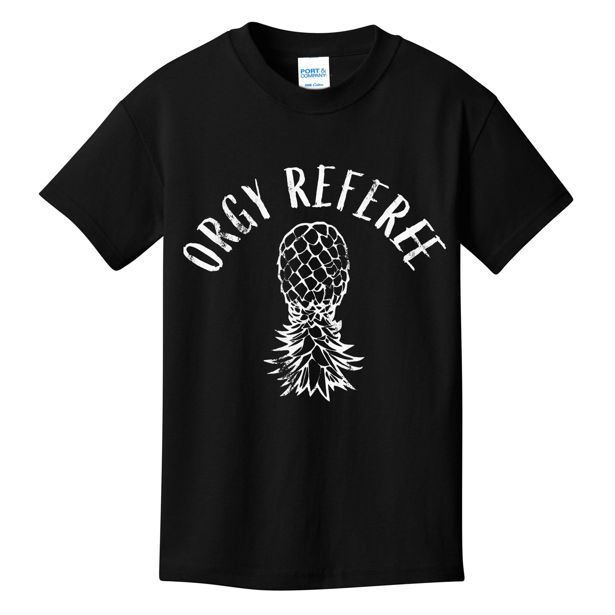 Funny Orgy Referee Upside Down Pineapple Swinger Kids T-Shirt