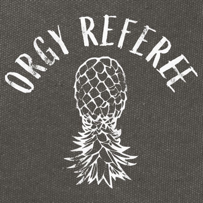 Funny Orgy Referee Upside Down Pineapple Swinger Cotton Canvas Backpack