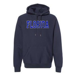 Florida Orange Retro Worn Fl Premium Hoodie