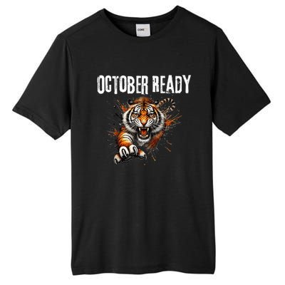 Funny October Ready For Ready Tiger Letter D Tiger October Tall Fusion ChromaSoft Performance T-Shirt