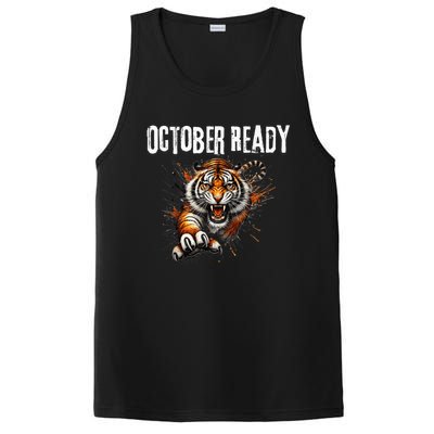 Funny October Ready For Ready Tiger Letter D Tiger October PosiCharge Competitor Tank