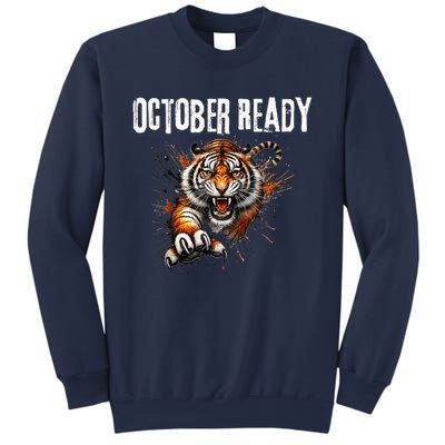 Funny October Ready For Ready Tiger Letter D Tiger October Sweatshirt