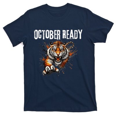 Funny October Ready For Ready Tiger Letter D Tiger October T-Shirt