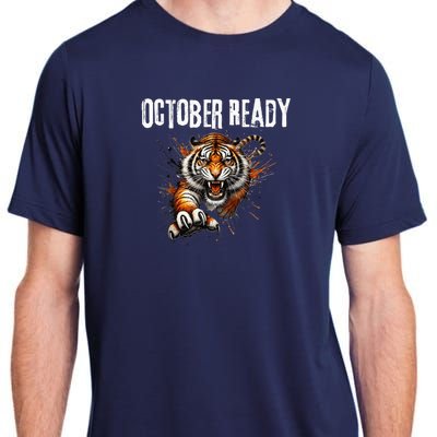 Funny October Ready For Ready Tiger Letter D Tiger October Adult ChromaSoft Performance T-Shirt