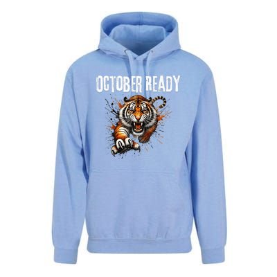 Funny October Ready For Ready Tiger Letter D Tiger October Unisex Surf Hoodie