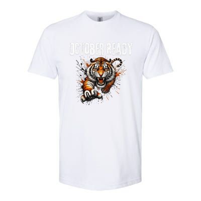 Funny October Ready For Ready Tiger Letter D Tiger October Softstyle® CVC T-Shirt