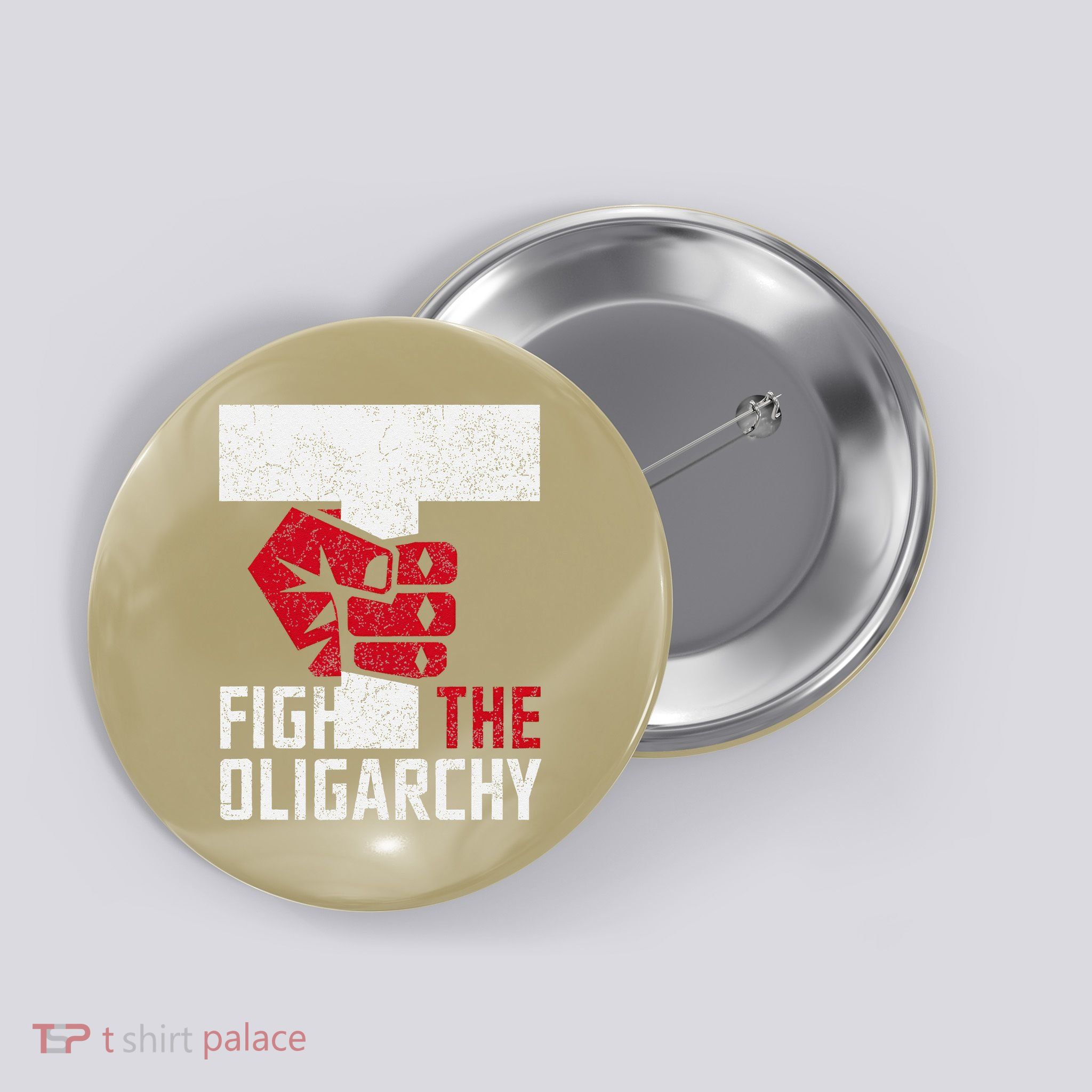 Fight Oligarchy Resist Corruption Stand For Democracy Button