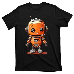 Funny Orange Robot Boy Costume T-Shirt