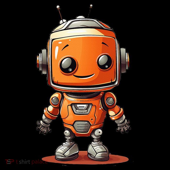 Funny Orange Robot Boy Costume T-Shirt