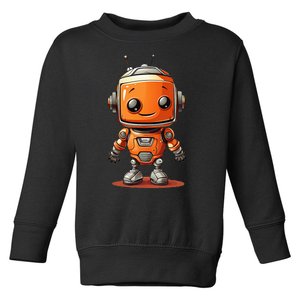 Funny Orange Robot Boy Costume Toddler Sweatshirt