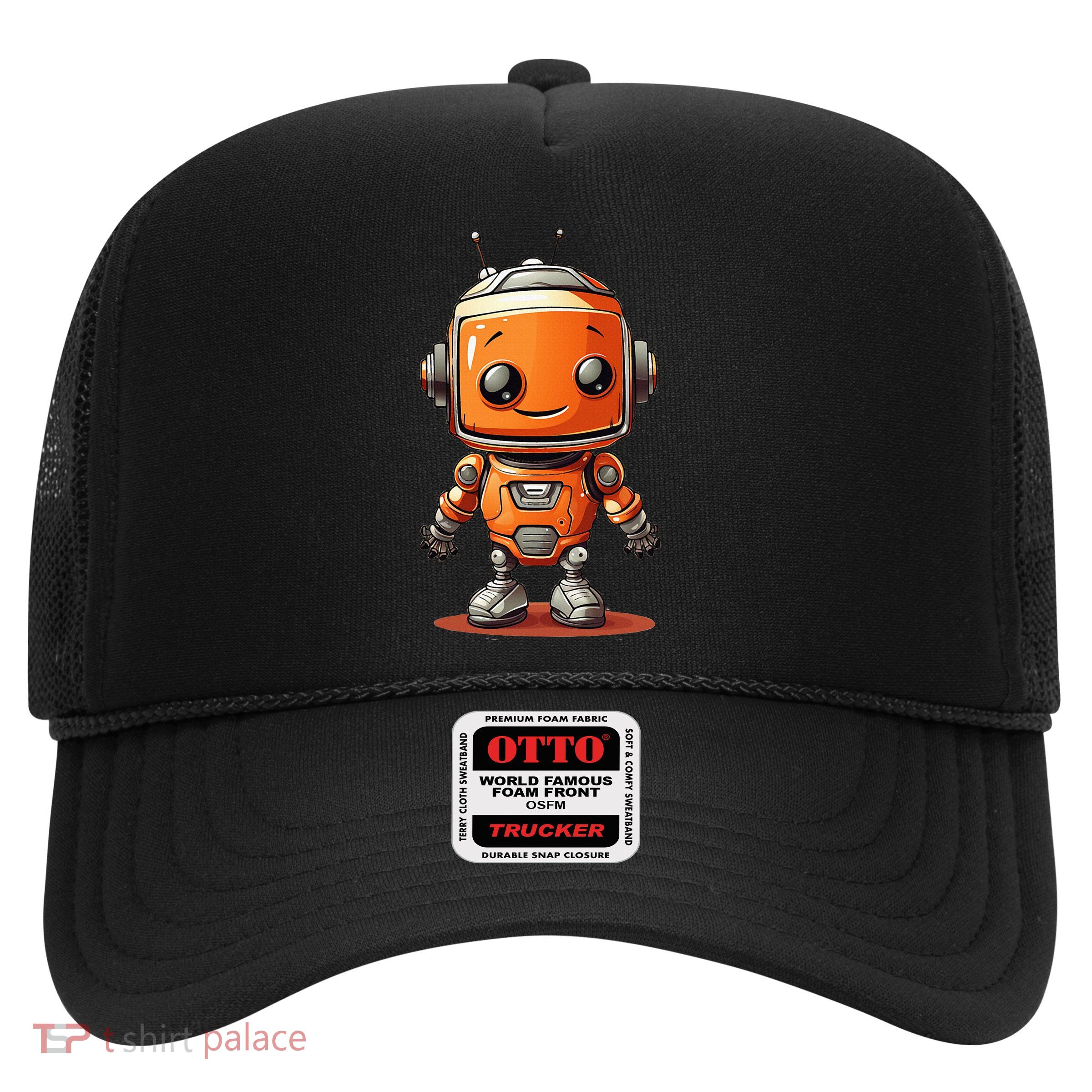 Funny Orange Robot Boy Costume Trucker Hat