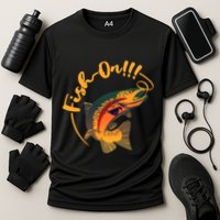 Fish On!!! Rainbow Trout Fishing Funny Gift Cooling Performance Crew T-Shirt