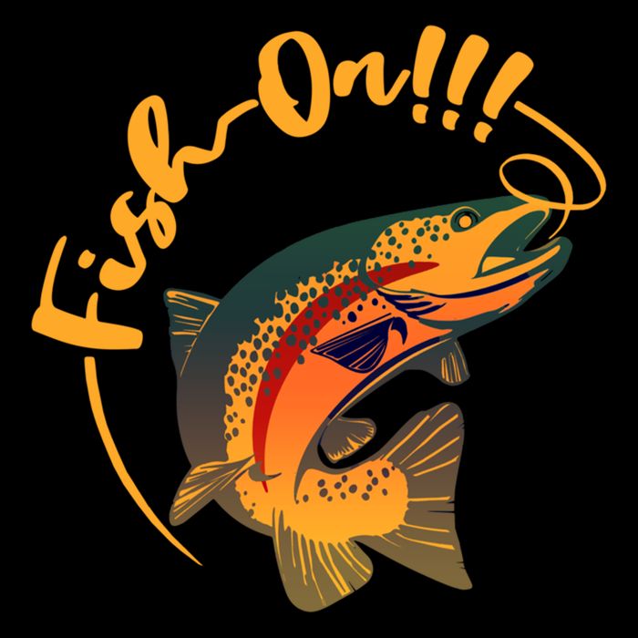 Fish On!!! Rainbow Trout Fishing Funny Gift Cooling Performance Crew T-Shirt