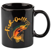 Fish On!!! Rainbow Trout Fishing Funny Gift 11oz C Handle Ceramic Mug