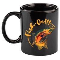 Fish On!!! Rainbow Trout Fishing Funny Gift 11oz C Handle Ceramic Mug