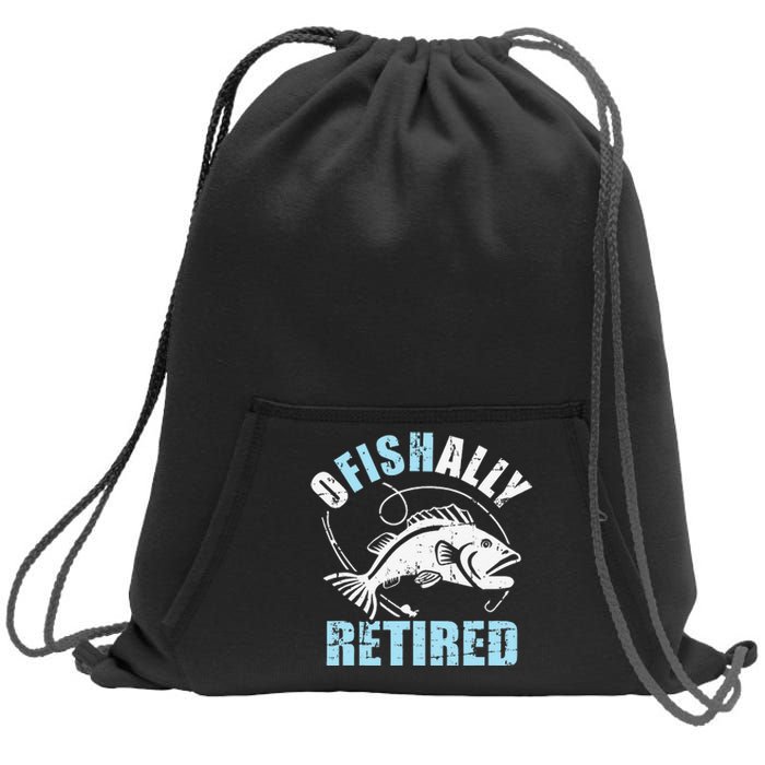 Fishing Ofishally Retired Sweatshirt Cinch Pack Bag