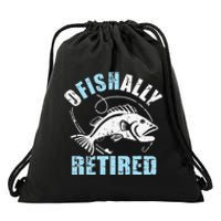 Fishing Ofishally Retired Drawstring Bag