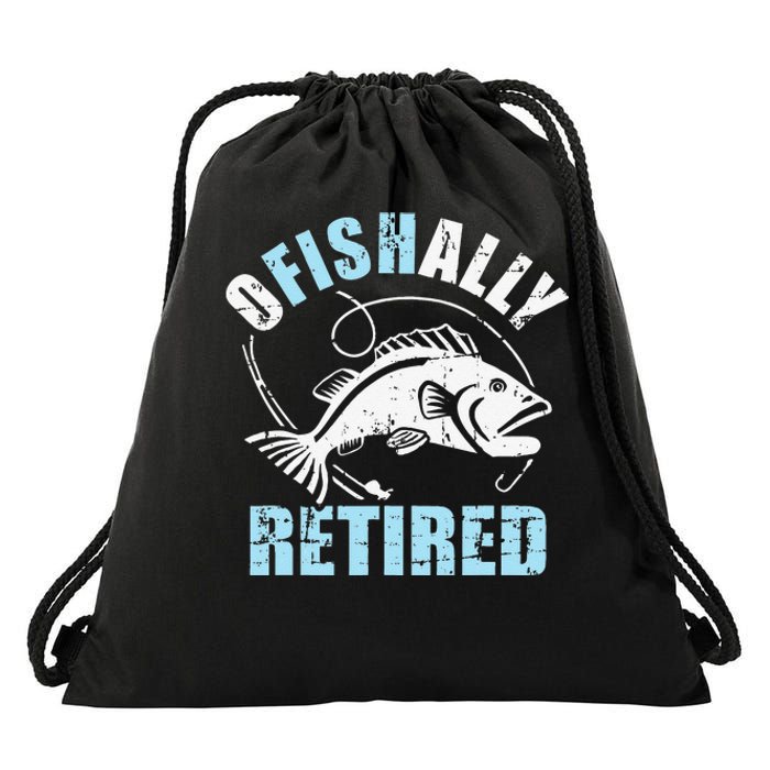 Fishing Ofishally Retired Drawstring Bag