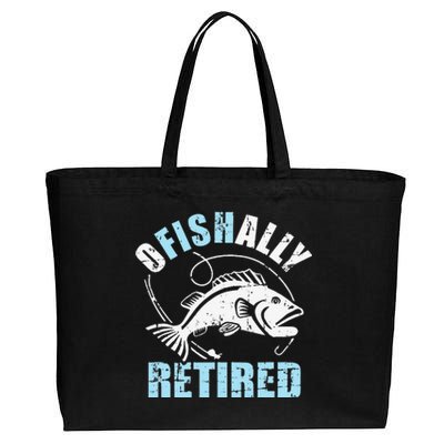 Fishing Ofishally Retired Cotton Canvas Jumbo Tote