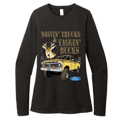 Ford Drivin Trucks & Taggin Bucks Womens CVC Long Sleeve Shirt