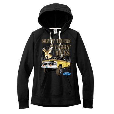 Ford Drivin Trucks & Taggin Bucks Women's Fleece Hoodie