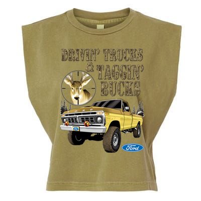 Ford Drivin Trucks & Taggin Bucks Garment-Dyed Women's Muscle Tee