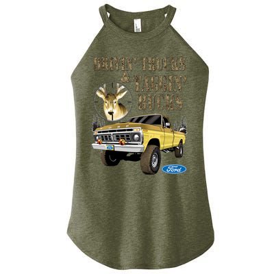 Ford Drivin Trucks & Taggin Bucks Women's Perfect Tri Rocker Tank