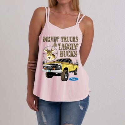 Ford Drivin Trucks & Taggin Bucks Women's Strappy Tank