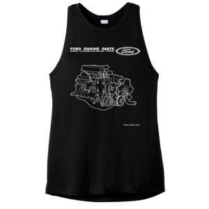 Ford Engine Parts Ladies PosiCharge Tri-Blend Wicking Tank