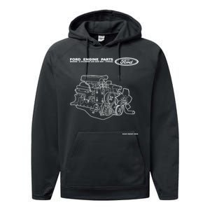 Ford Engine Parts Performance Fleece Hoodie