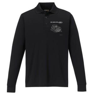 Ford Engine Parts Performance Long Sleeve Polo