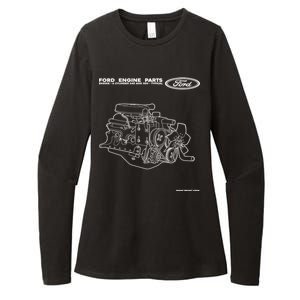 Ford Engine Parts Womens CVC Long Sleeve Shirt