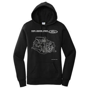 Ford Engine Parts Women's Pullover Hoodie