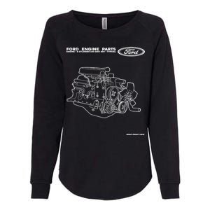 Ford Engine Parts Womens California Wash Sweatshirt