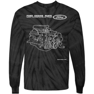 Ford Engine Parts Tie-Dye Long Sleeve Shirt