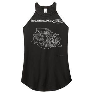 Ford Engine Parts Women's Perfect Tri Rocker Tank