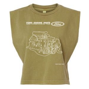 Ford Engine Parts Garment-Dyed Women's Muscle Tee