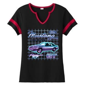 Ford Mustang GT The Boss Ladies Halftime Notch Neck Tee