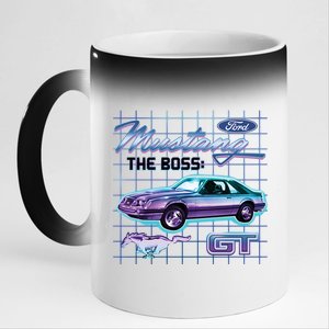 Ford Mustang GT The Boss 11oz Black Color Changing Mug