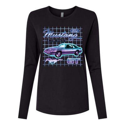 Ford Mustang GT The Boss Womens Cotton Relaxed Long Sleeve T-Shirt