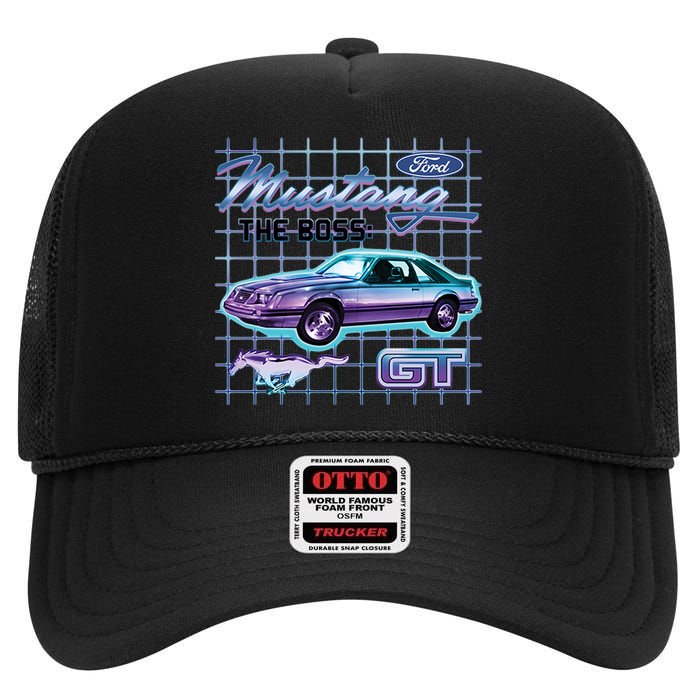 Ford Mustang GT The Boss High Crown Mesh Back Trucker Hat