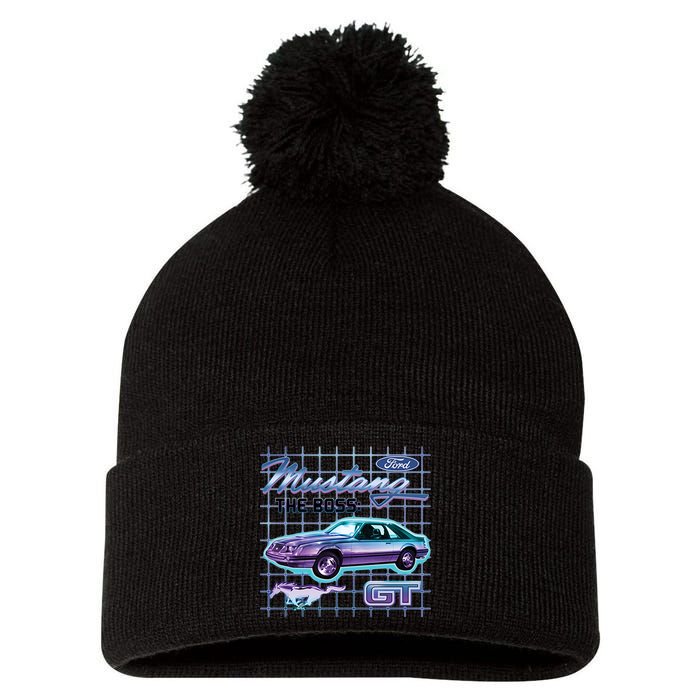 Ford Mustang GT The Boss Pom Pom 12in Knit Beanie