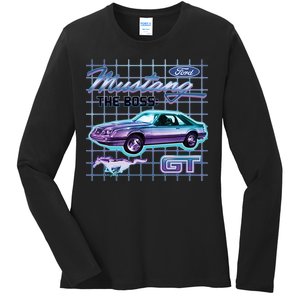 Ford Mustang GT The Boss Ladies Long Sleeve Shirt